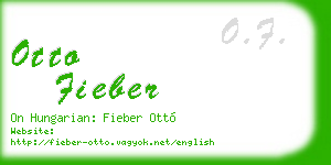 otto fieber business card